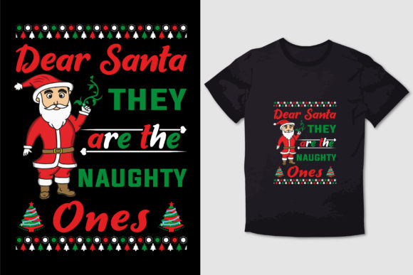 CHRISTMAS T-SHIRT DEAR SANTA: A Festive Graphics Asset