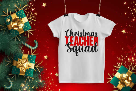 Christmas Teacher T-Shirt Design: A Festive Graphic Asset