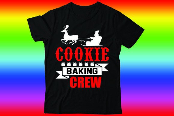 Cookie Baking Crew: A Festive T-Shirt Design for Crafters