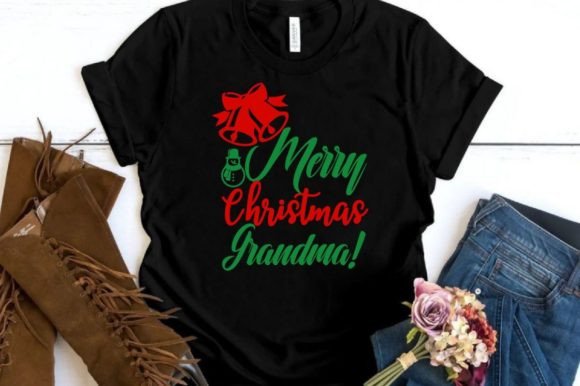 Merry Christmas Grandma SVG: A Festive Graphic for T-Shirt Designs