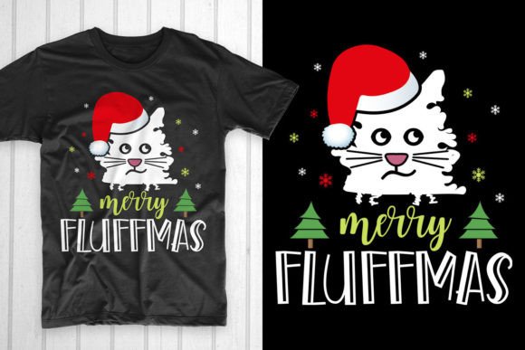 Merry Fluffmas Santa Fluff: A Festive T-Shirt Design for Crafters