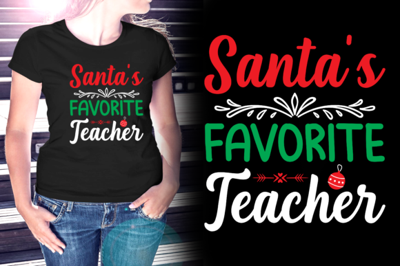 Review: Santa's Teacher Christmas T-Shirt Design for Graphics