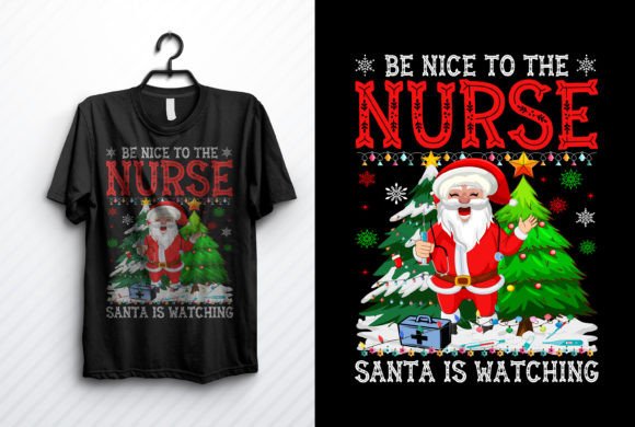 Reviewing Nurse Christmas T-shirt Design for Holiday Branding