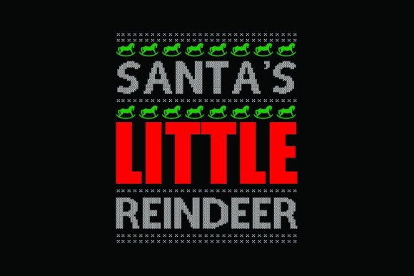 Santa's Little Reindeer: A Charming T-Shirt Design for Graphics