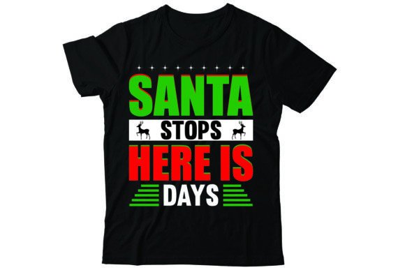 Santa Stops Here is Days: A Festive Embroidery Design