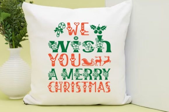 WE WISH YOU a MERRY CHRISTMAS, SVG for T-Shirt Designs and Graphics