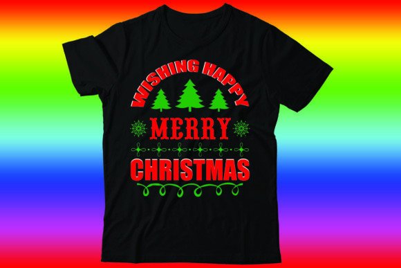 Wishing Happy Merry Christmas: A Versatile T-Shirt Design